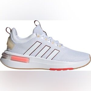 adidas Racer TR23 Running Sneaker - White Burgundy, Size 6 EUC